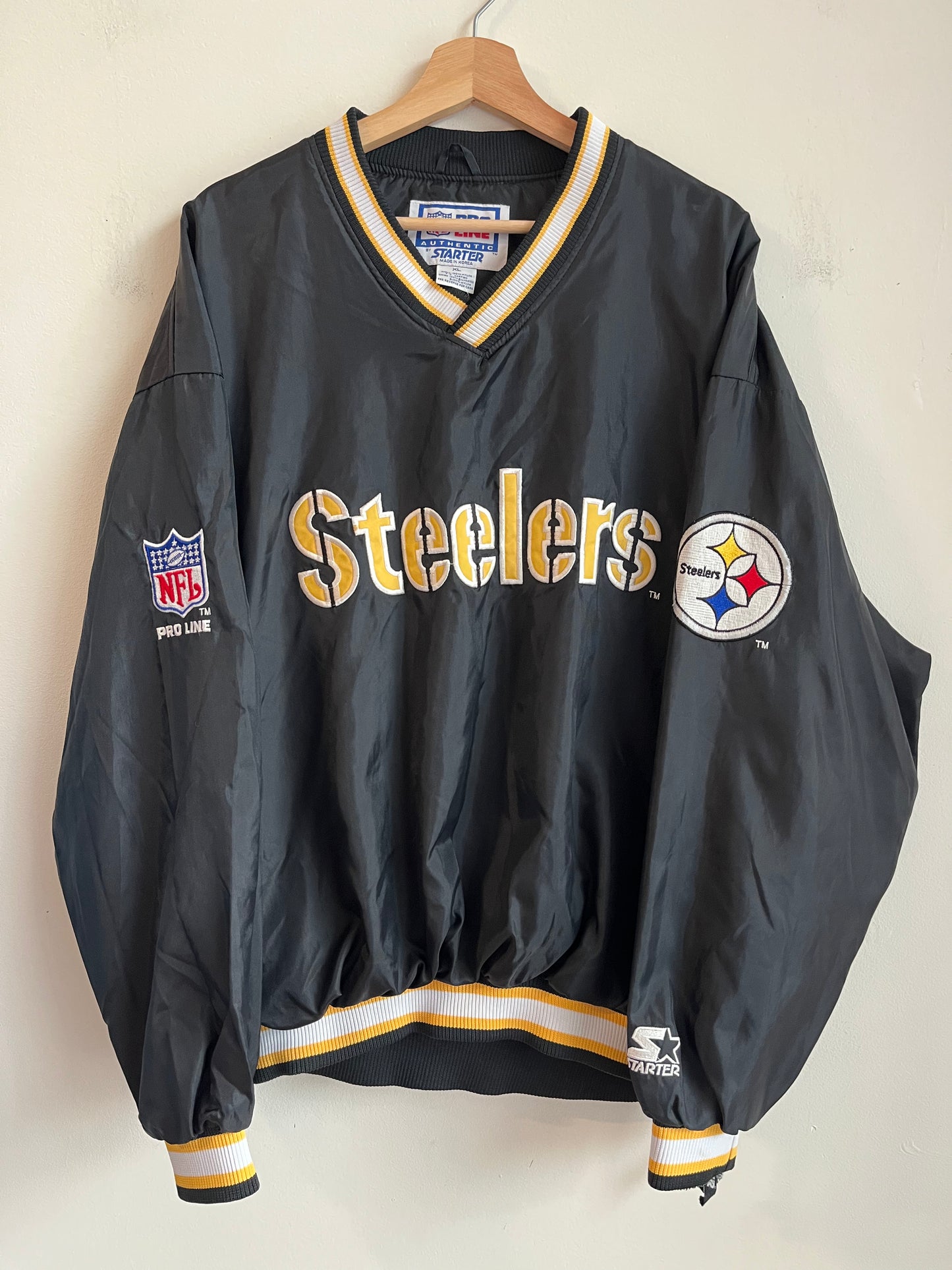 90s Pittsburgh Steelers Pro Line Starter Windbreaker (L)