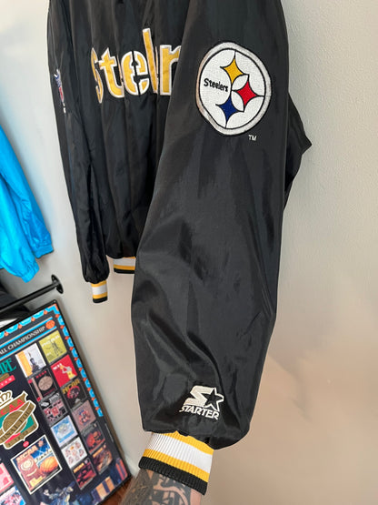 90s Pittsburgh Steelers Pro Line Starter Windbreaker (L)