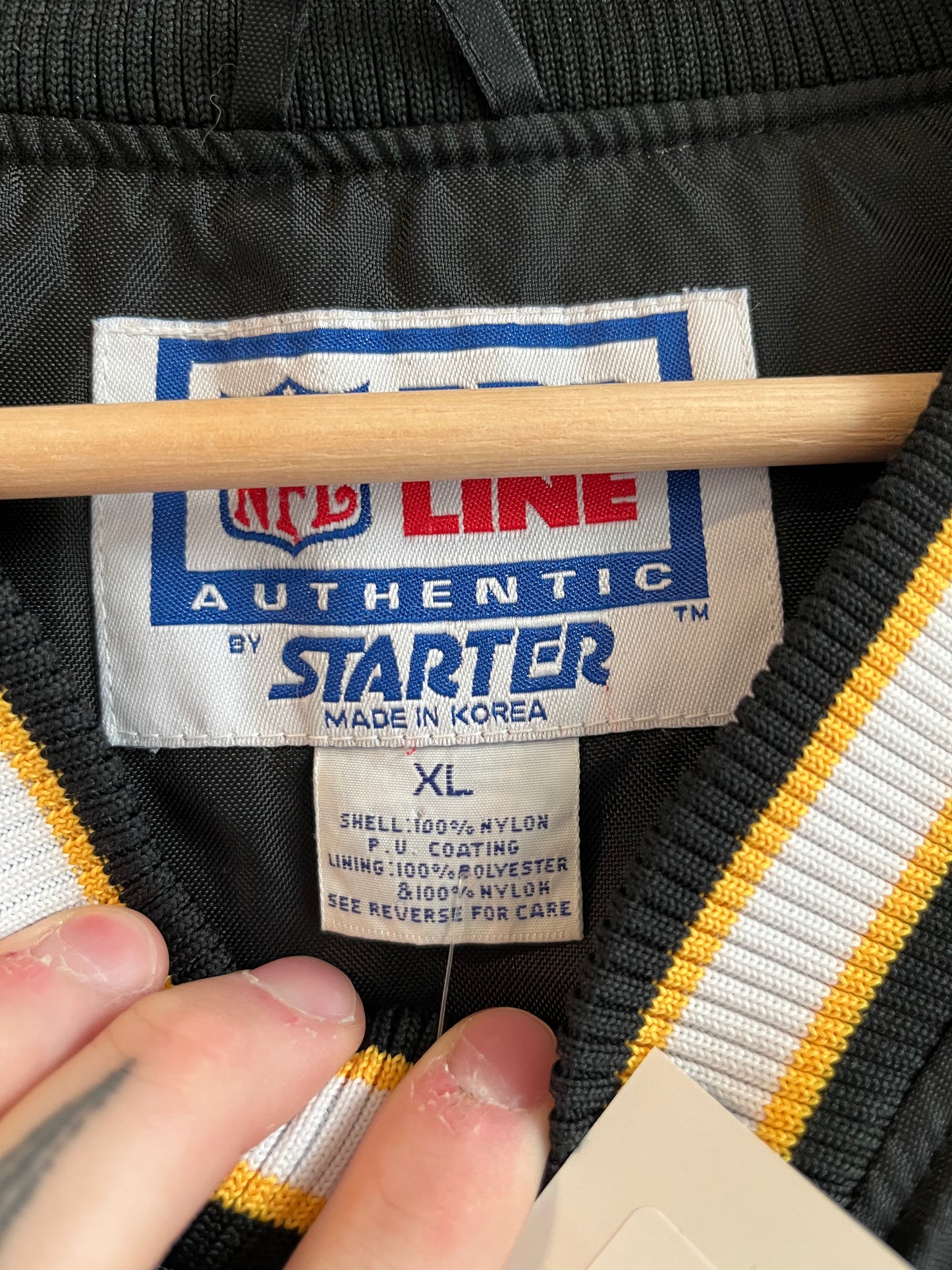 90s Pittsburgh Steelers Pro Line Starter Windbreaker (L)