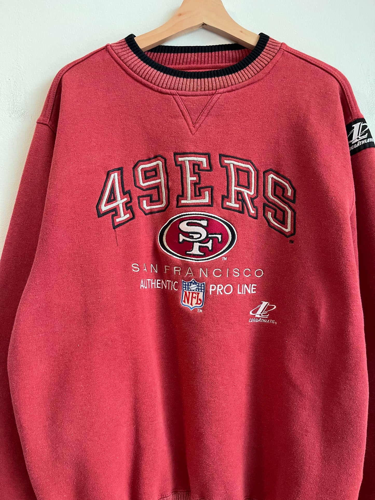90s San Francisco 49ers Logo Athletic Embroidered Crewneck (L)