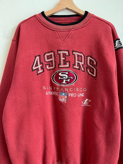 90s San Francisco 49ers Logo Athletic Embroidered Crewneck (L)