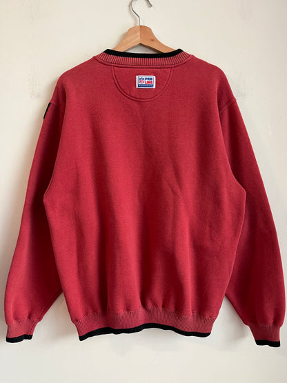 90s San Francisco 49ers Logo Athletic Embroidered Crewneck (L)