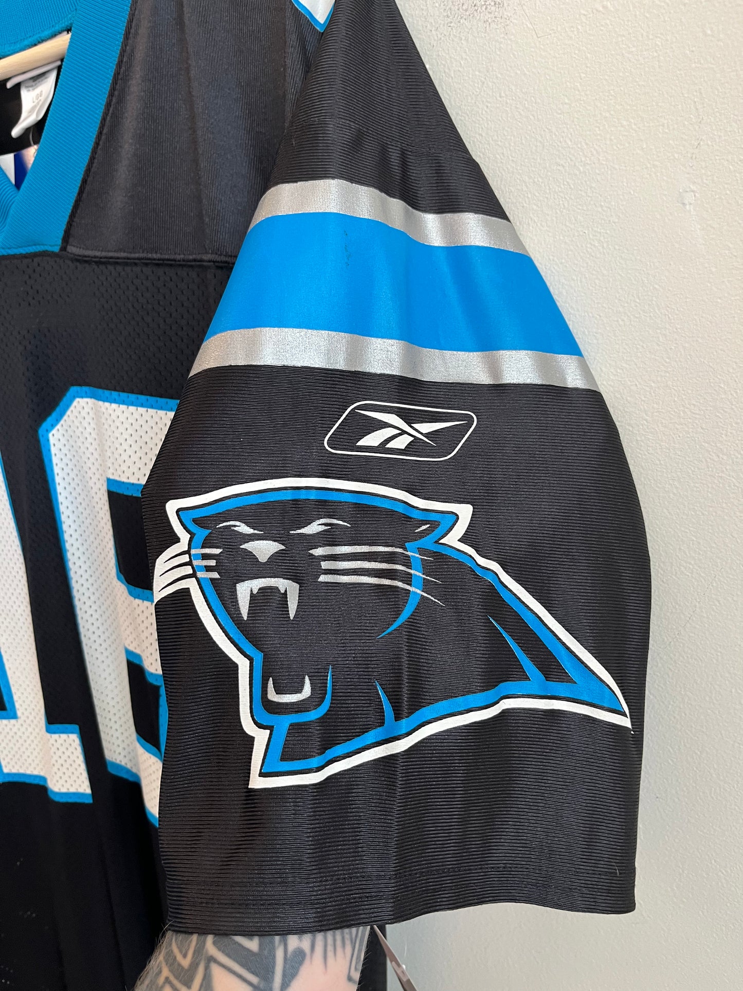 00s Carolina Panthers Chris Weinke Deadstock Reebok Home Jersey (L)