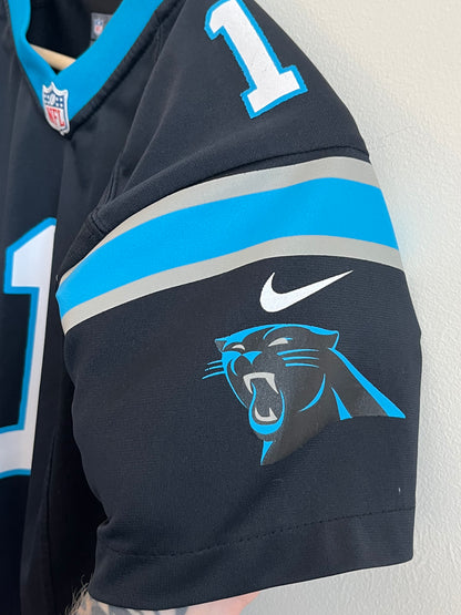 2010s Carolina Panthers Cam Newton Distressed Home Jersey (Youth M)