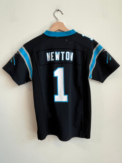 2010s Carolina Panthers Cam Newton Distressed Home Jersey (Youth M)