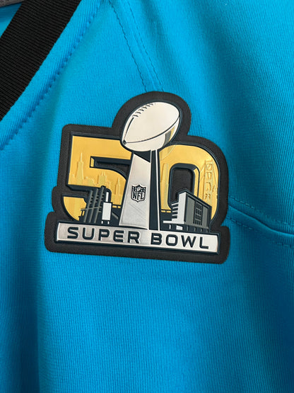 2016 Carolina Panthers SB 50 Cam Newton Blue Jersey (Youth XL)