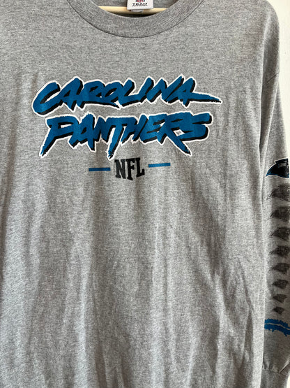 00s Carolina Panthers NFL Grey Long Sleeve Shirt (L)