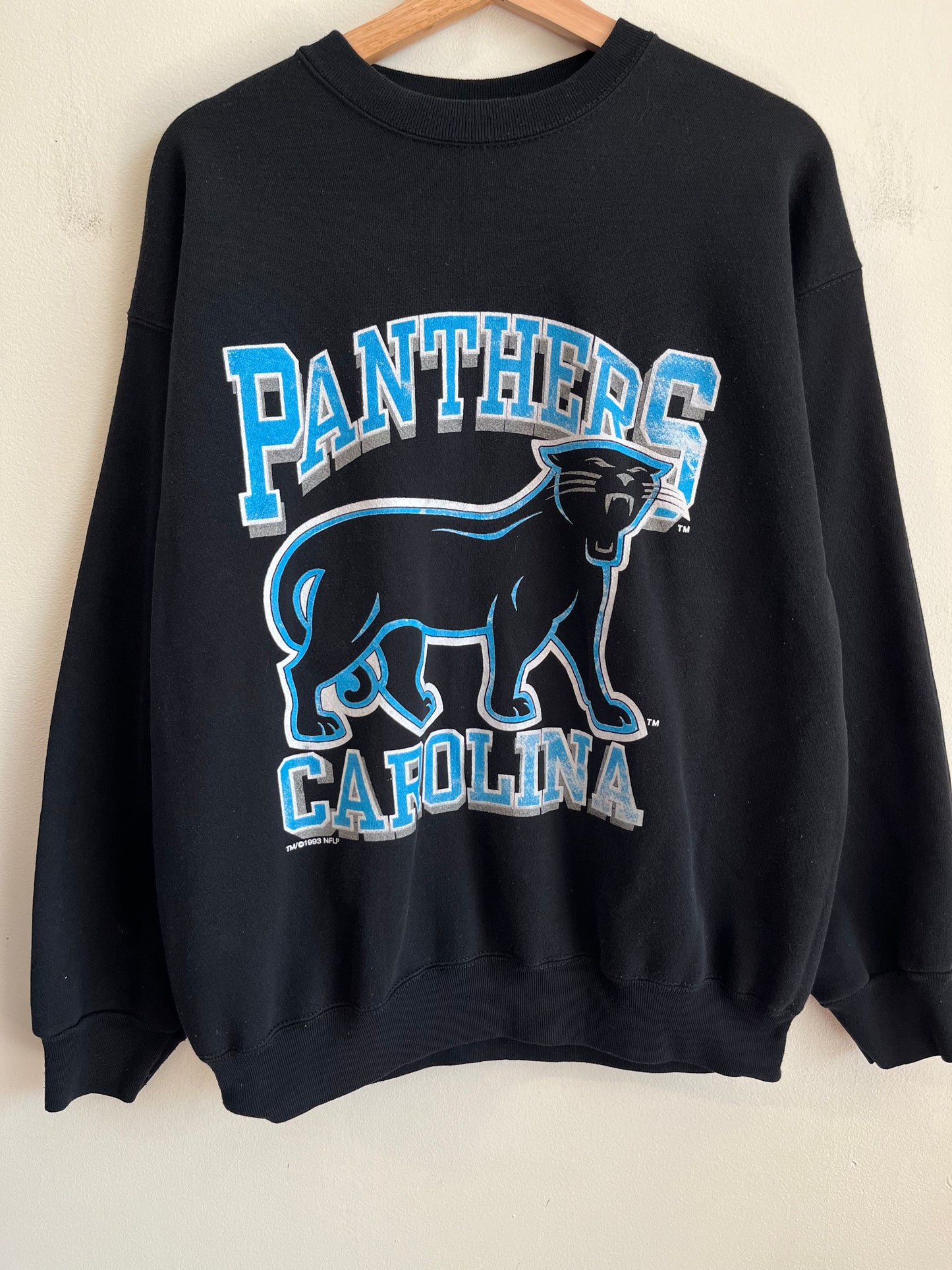 1993 Carolina Panthers Black OG Cat Crewneck (L)