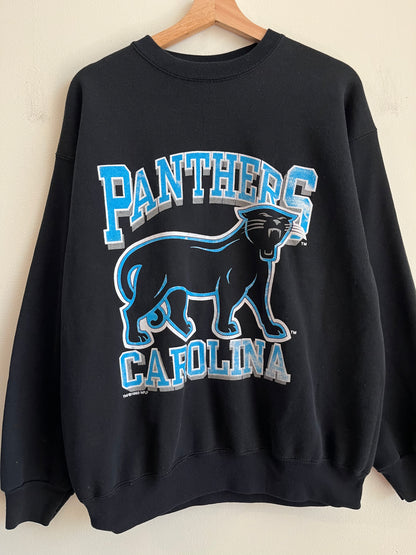 1993 Carolina Panthers Black OG Cat Crewneck (L)