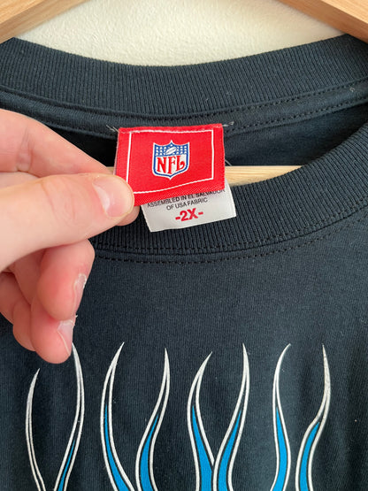 00s Carolina Panthers Deadstock Flames Long Sleeve Shirt (XXL)