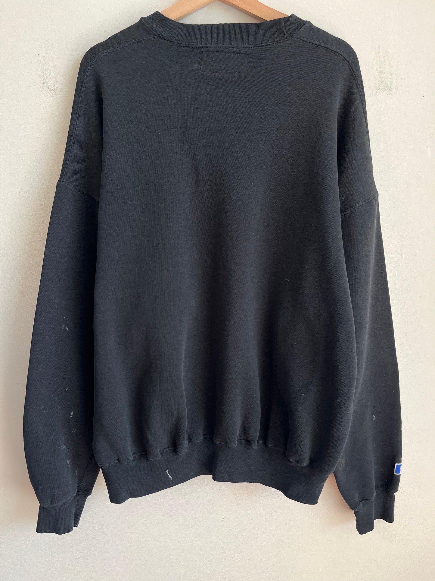 90s Carolina Panthers Cat Scratch Russell Paint Splatter Crewneck (XXL)