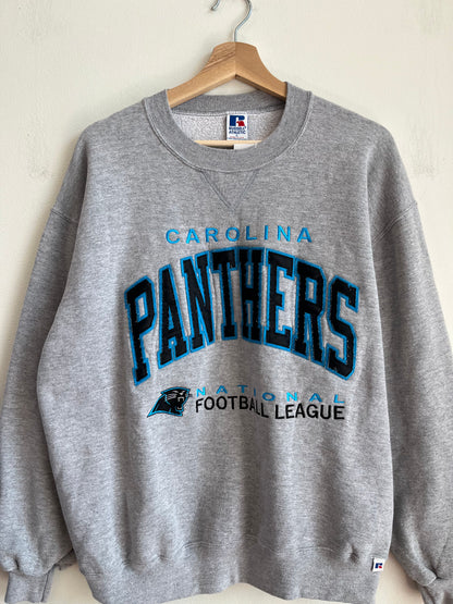 90s Carolina Panthers Russell Pro Line Embroidered Crewneck (L)