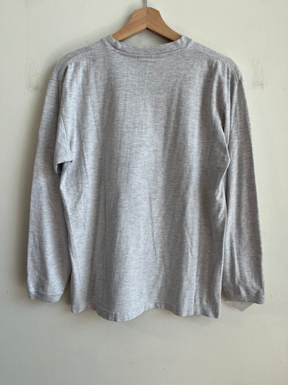 90s Carolina Panthers NFL Grey Cat Scratch Long Sleeve (M)