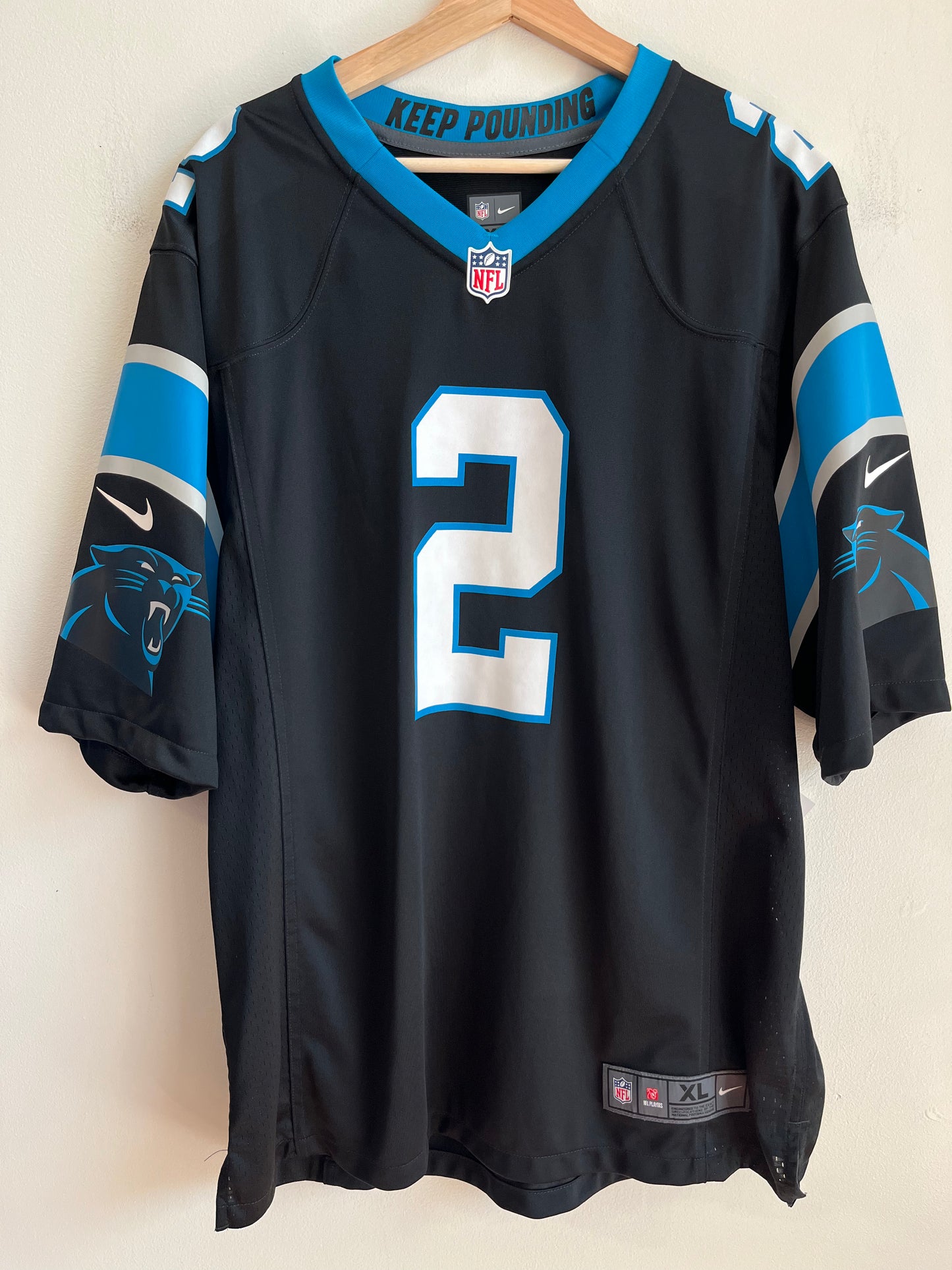 2021 Carolina Panthers DJ Moore #2 Nike Home Jersey (XL)