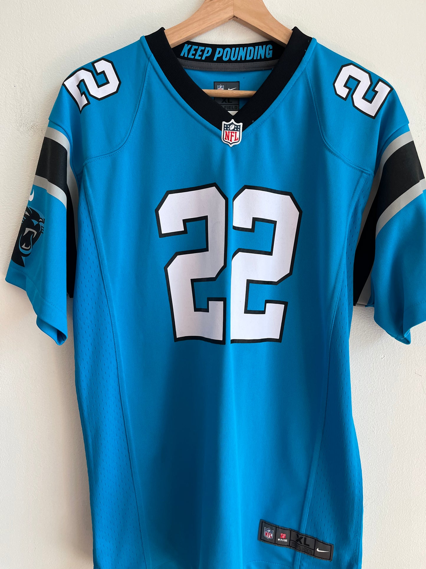 2010s Carolina Panthers Christian McCaffery Stained Jersey (Youth XL)
