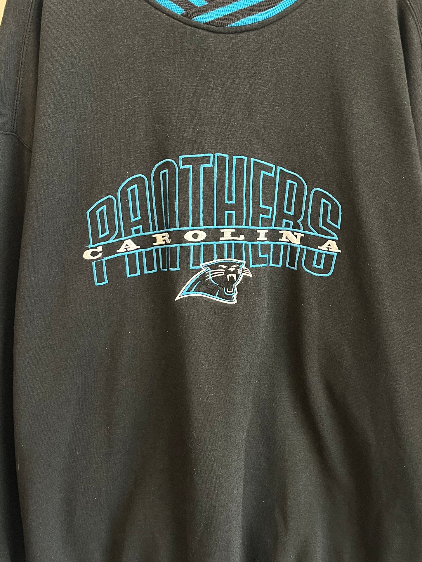 90s Carolina Panthers Embroidered Starter Crewneck (XXL)