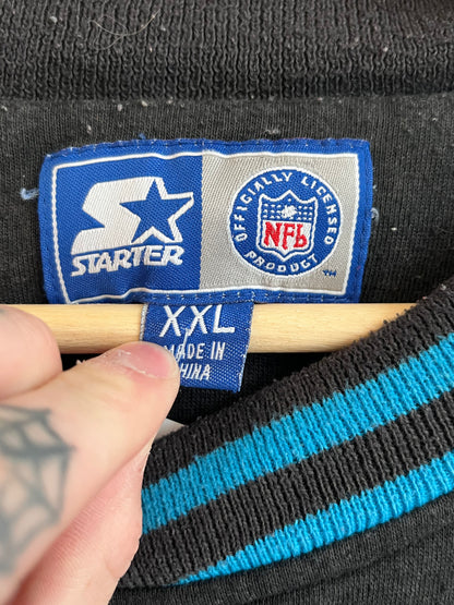90s Carolina Panthers Embroidered Starter Crewneck (XXL)