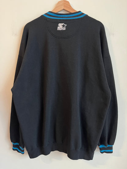 90s Carolina Panthers Embroidered Starter Crewneck (XXL)
