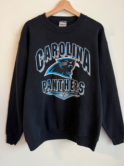 1993 Carolina Panthers Gym Gear Black Crewneck (L)