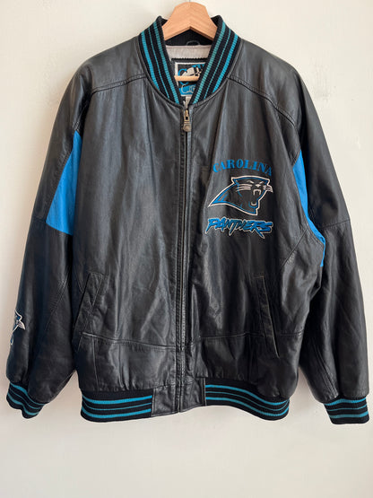 90s Carolina Panthers G-III Leather Jacket (XL)