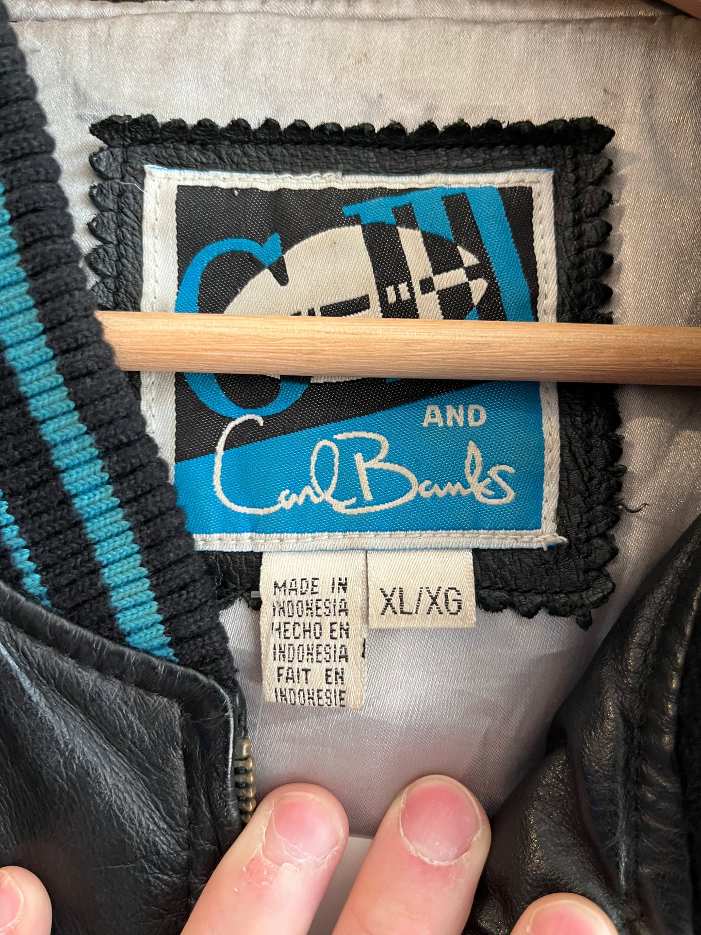 90s Carolina Panthers G-III Leather Jacket (XL)