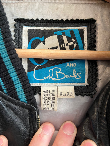 90s Carolina Panthers G-III Leather Jacket (XL)