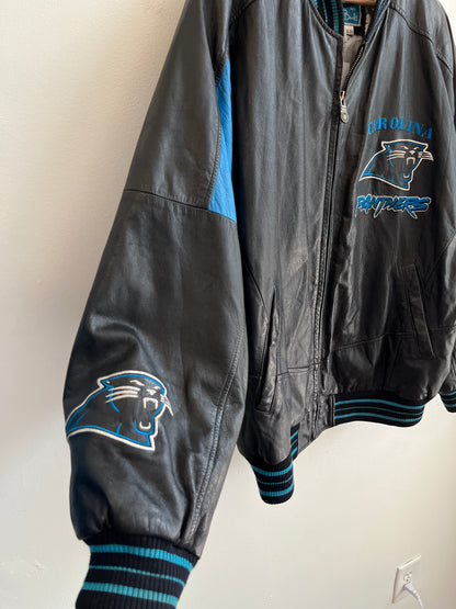 90s Carolina Panthers G-III Leather Jacket (XL)