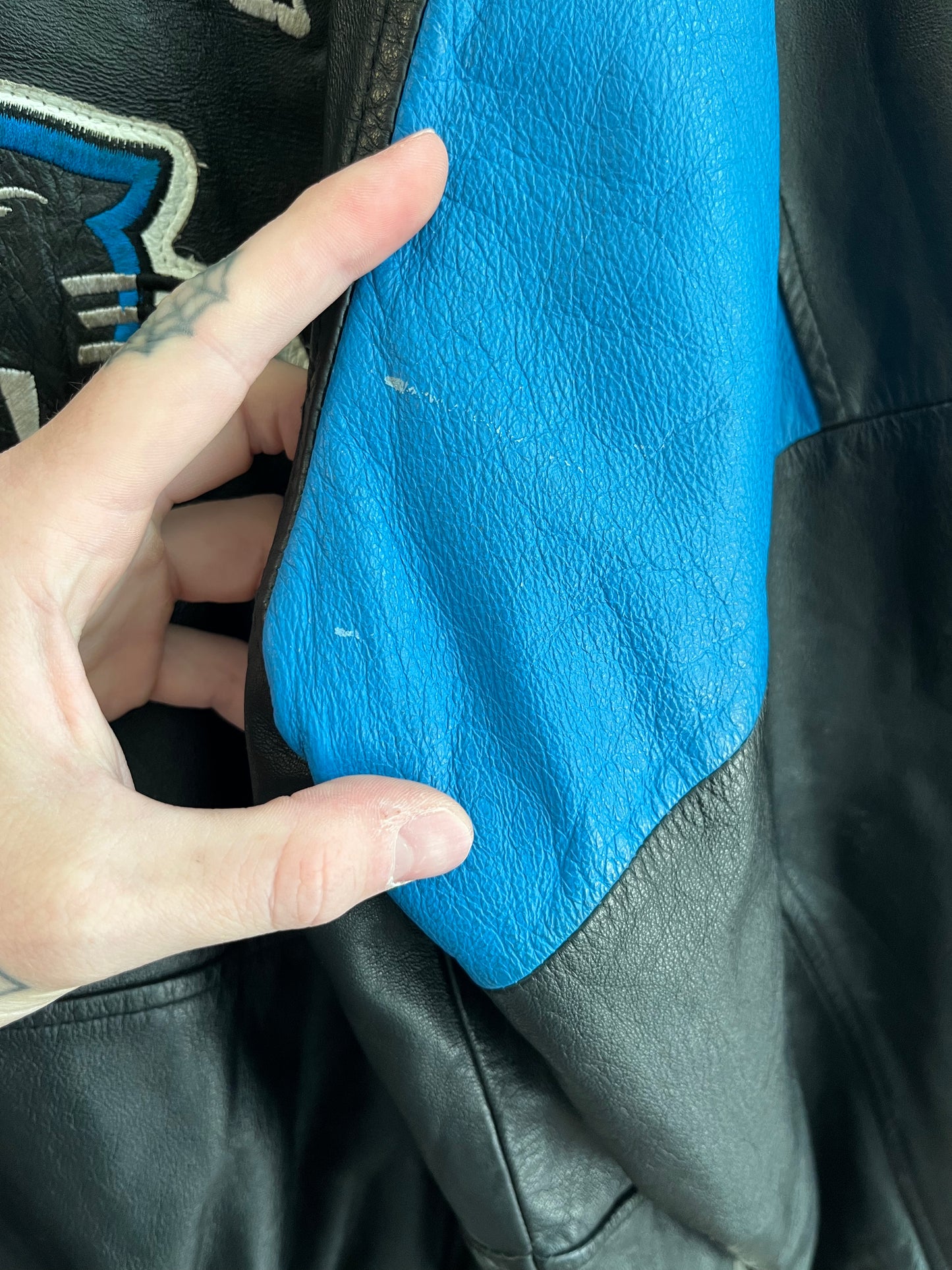 90s Carolina Panthers G-III Leather Jacket (XL)