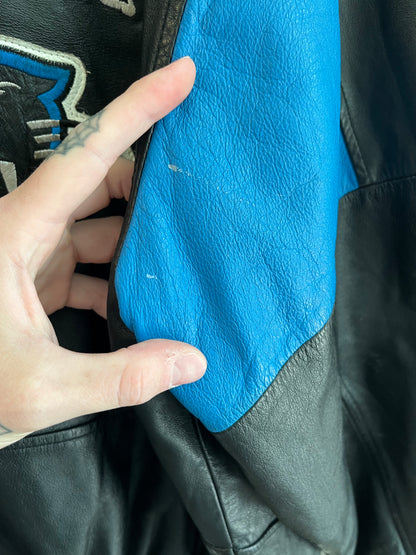 90s Carolina Panthers G-III Leather Jacket (XL)