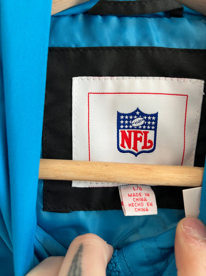 00s Carolina Panthers NFL Two Tone 1/4th Zip Windbreaker (L)