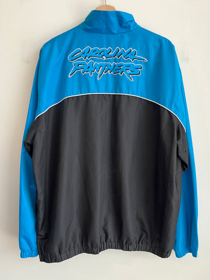 00s Carolina Panthers NFL Two Tone 1/4th Zip Windbreaker (L)
