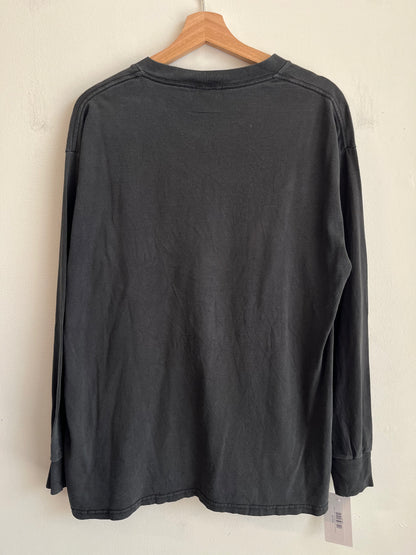 00s Carolina Panthers Faded Cat Scratch Helmet Long Sleeve Shirt (L)