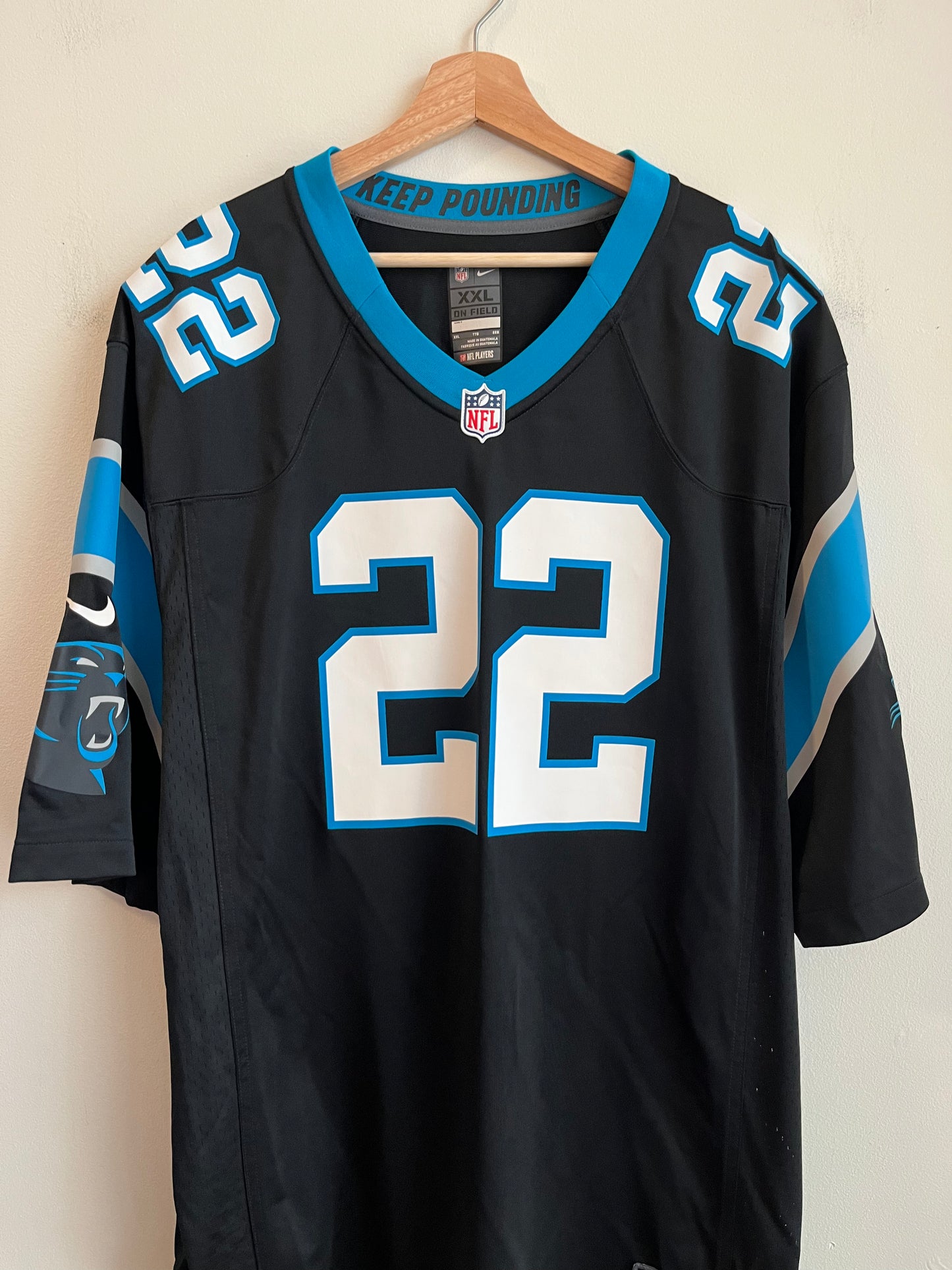 2010s Carolina Panthers Christian McCaffery Nike Home Jersey (XXL)
