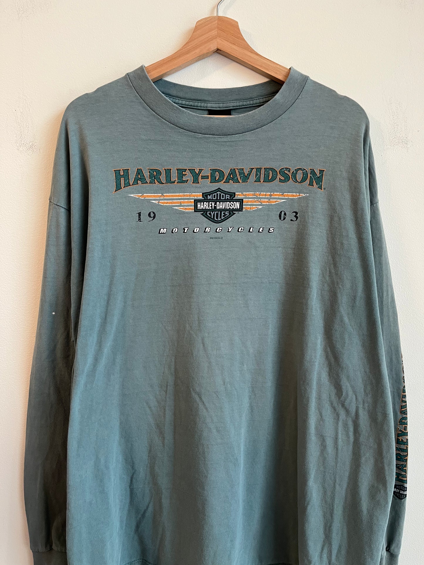 2000 Harley Davidson Faded "Folsom, California" Long Sleeve Shirt (XXL)