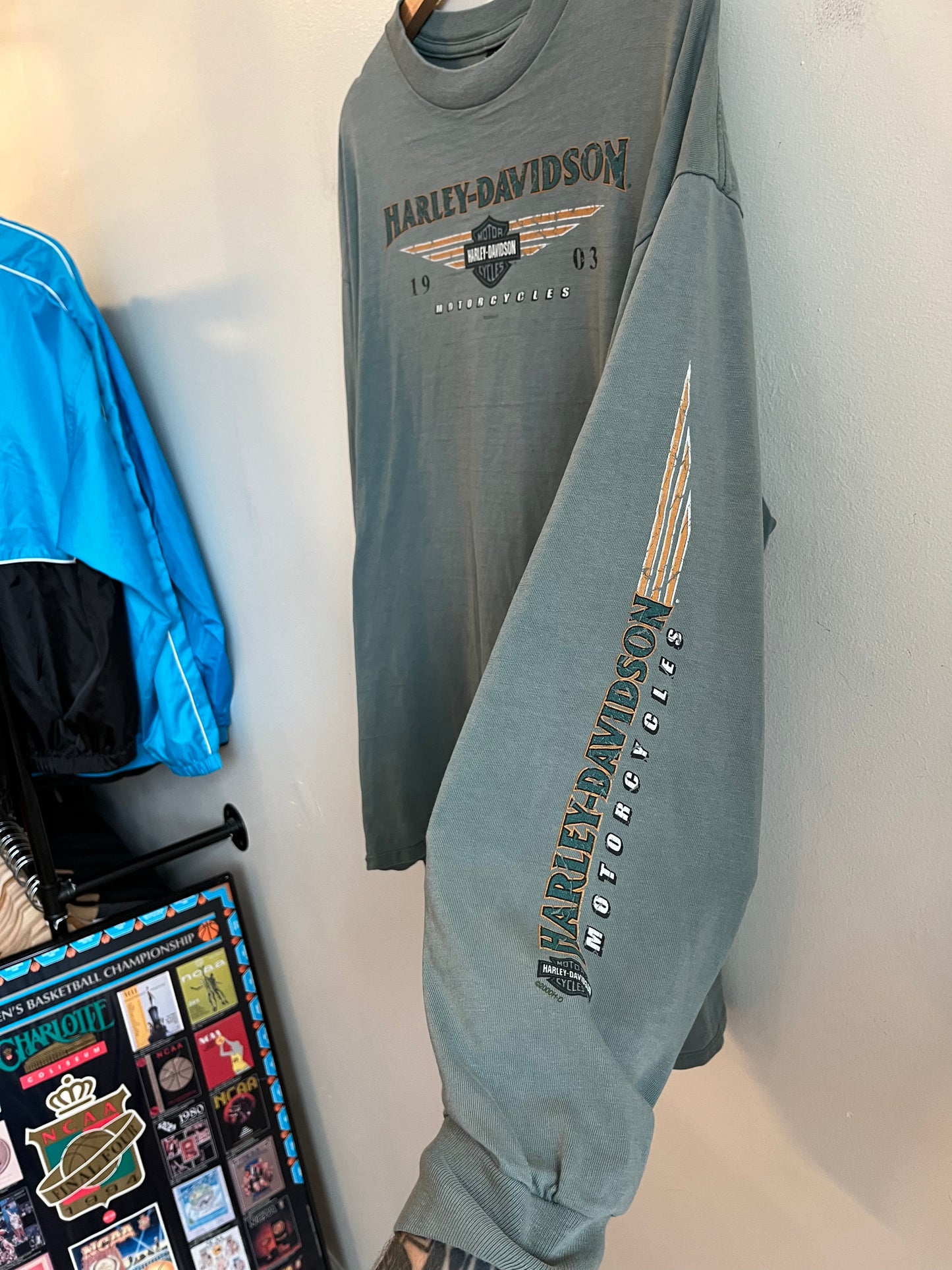 2000 Harley Davidson Faded "Folsom, California" Long Sleeve Shirt (XXL)