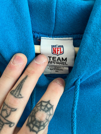 00s Carolina Panthers Blue Center Logo Hoodie (XXL)