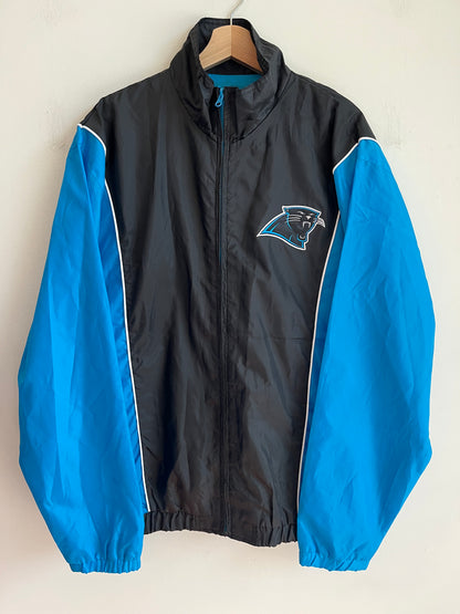 00s Carolina Panthers Two Tone Cat Scratch NFL Windbreaker (L)