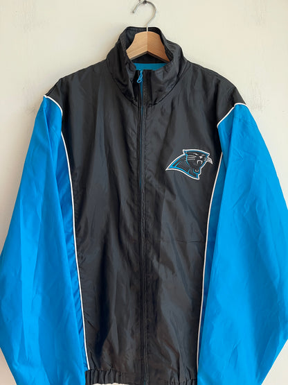 00s Carolina Panthers Two Tone Cat Scratch NFL Windbreaker (L)