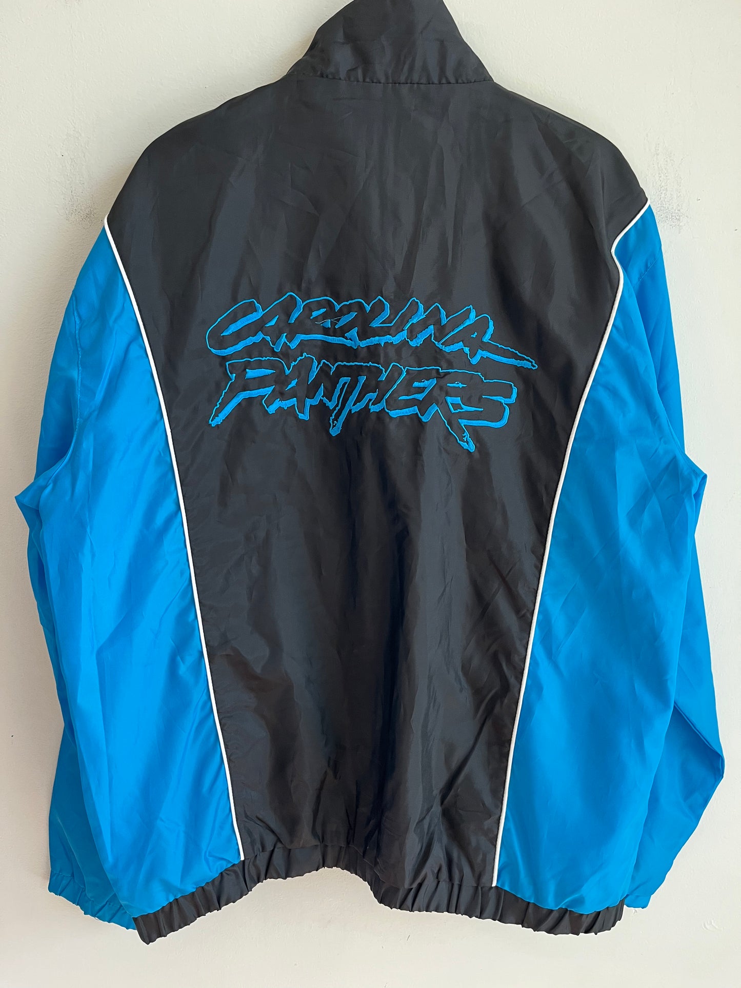 00s Carolina Panthers Two Tone Cat Scratch NFL Windbreaker (L)