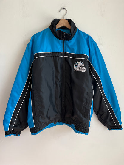 2010s Carolina Panthers Two Tone Quilt Lined Jacket (L)