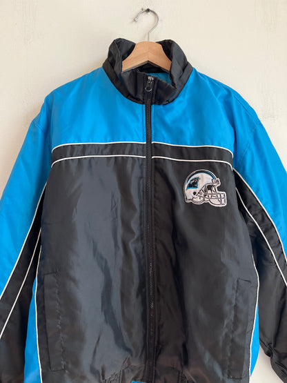 2010s Carolina Panthers Two Tone Quilt Lined Jacket (L)