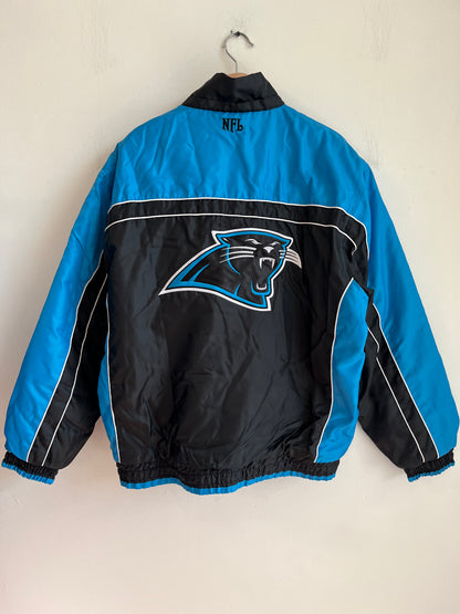 2010s Carolina Panthers Two Tone Quilt Lined Jacket (L)