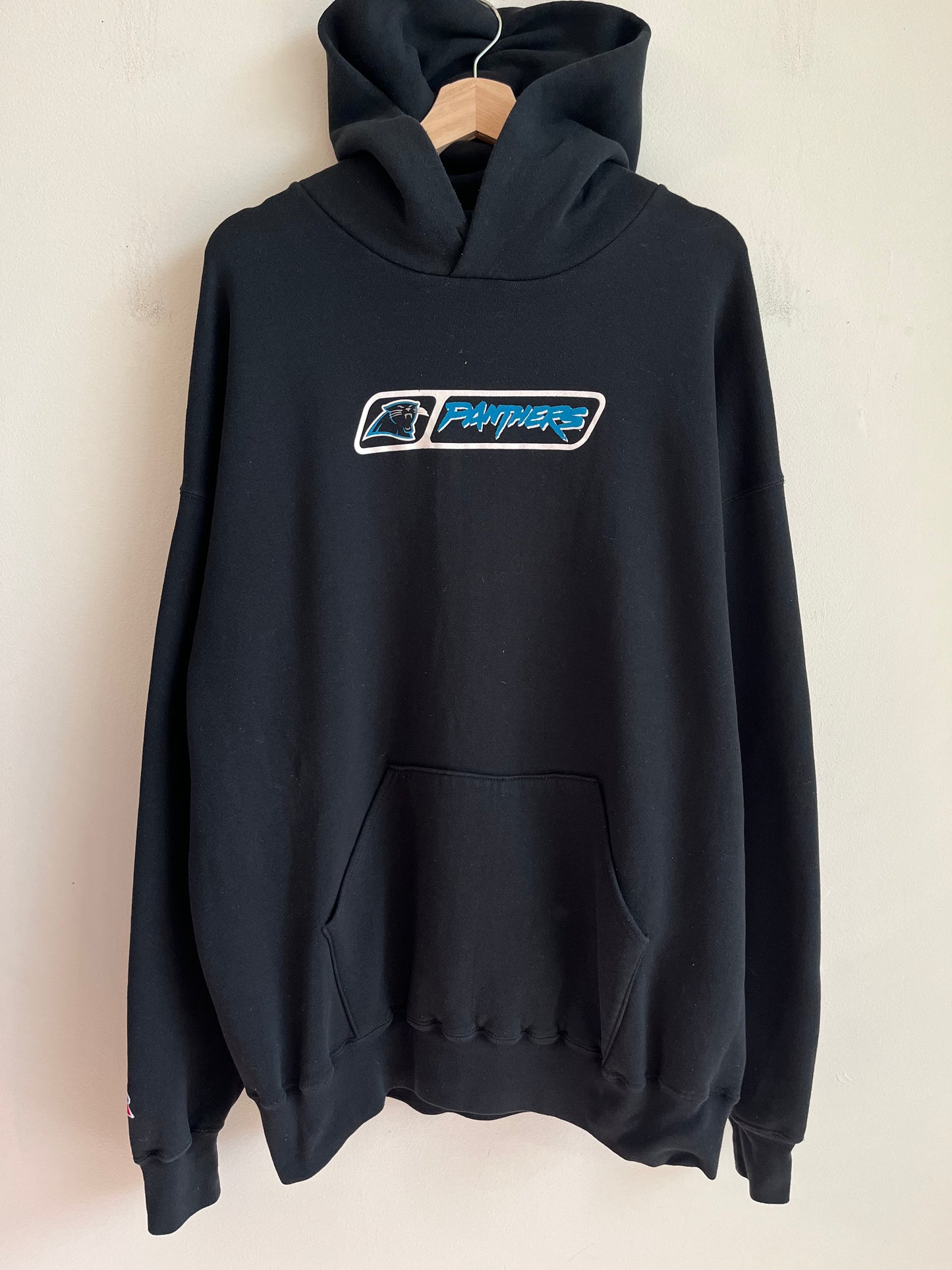 90s Carolina Panthers Russell Cat Scratch Hoodie (XXL)