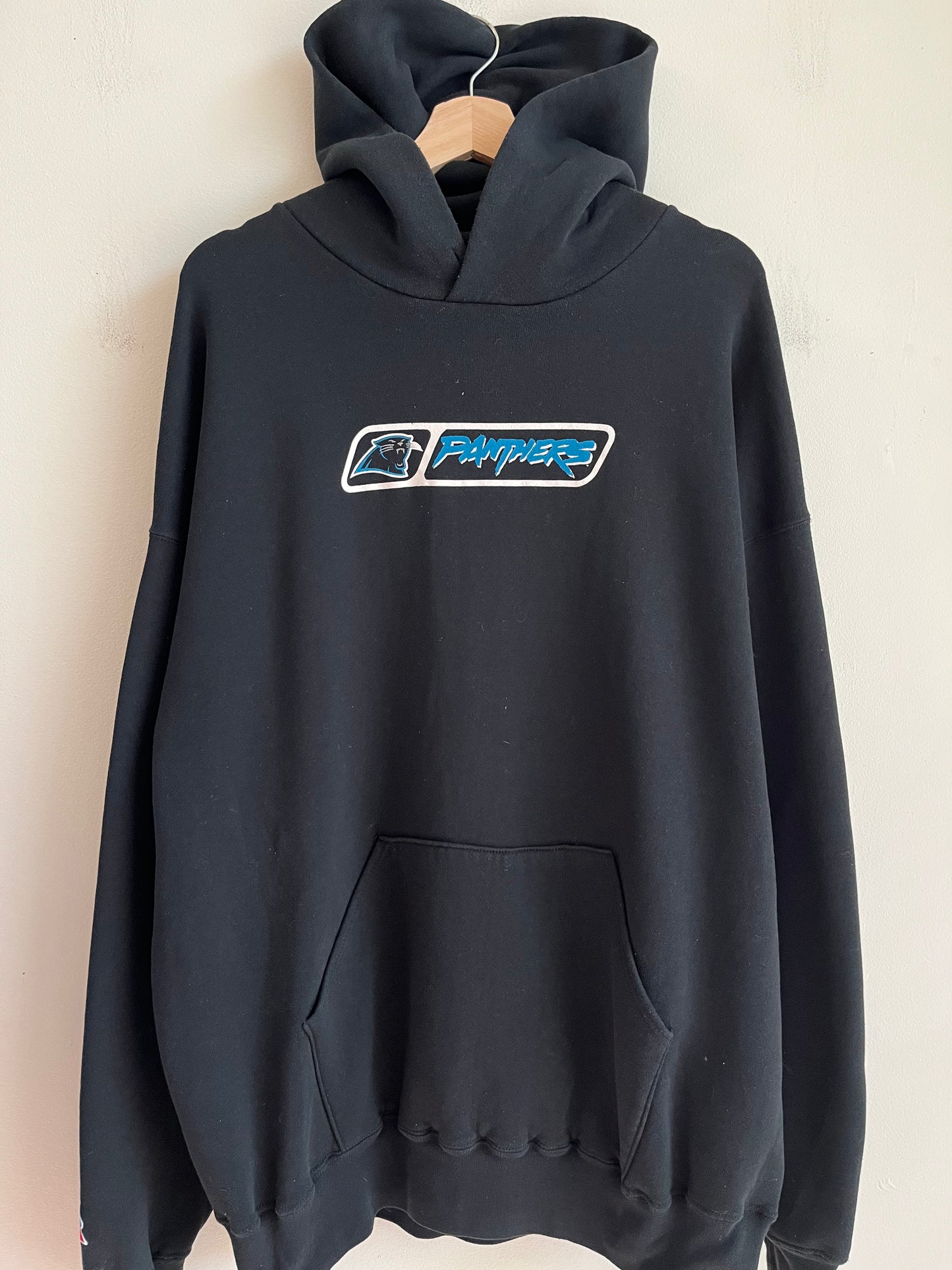 90s Carolina Panthers Russell Cat Scratch Hoodie (XXL)
