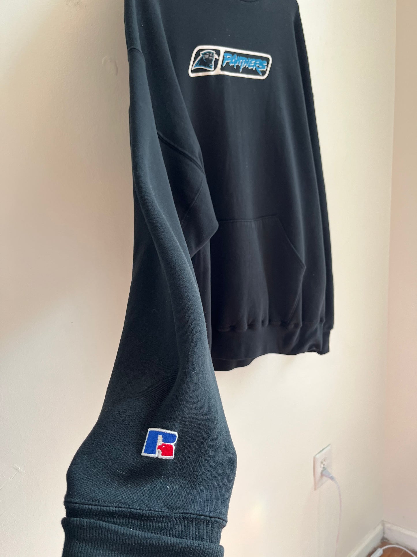 90s Carolina Panthers Russell Cat Scratch Hoodie (XXL)