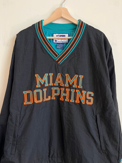 1990s Miami Dolphins Champion Black Windbreaker (M)