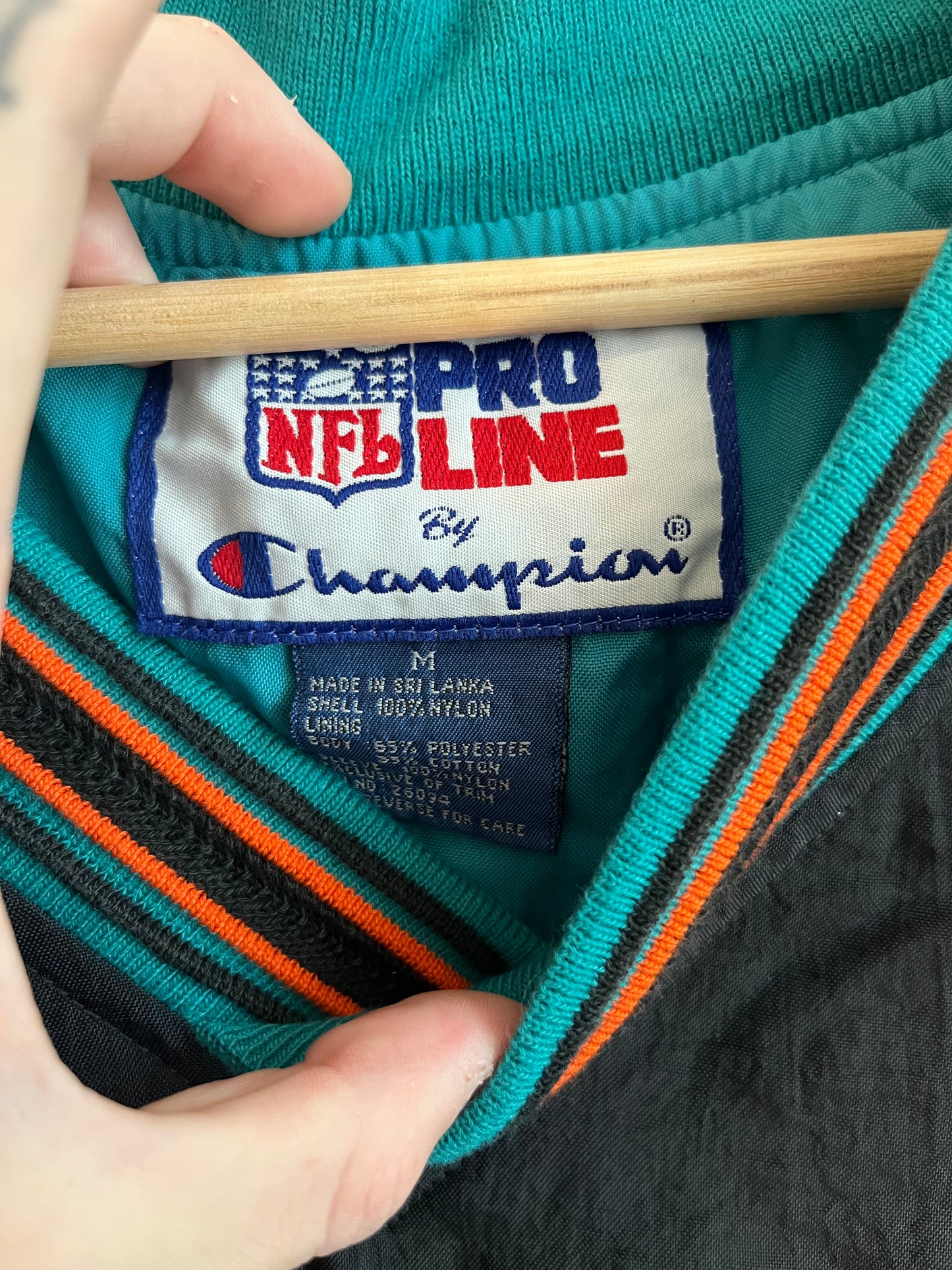 1990s Miami Dolphins Champion Black Windbreaker (M)