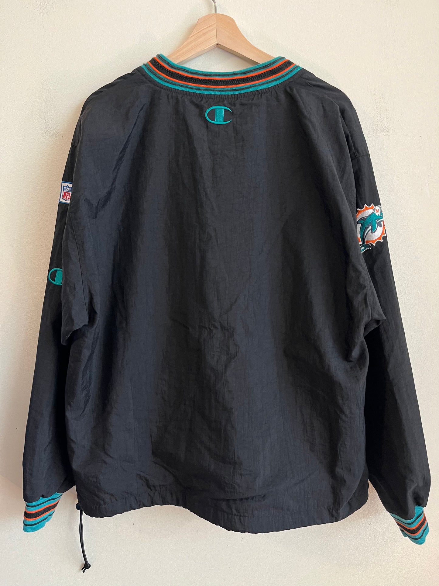 1990s Miami Dolphins Champion Black Windbreaker (M)