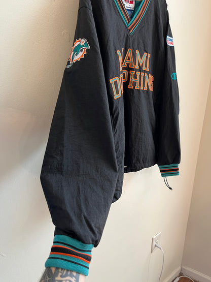 1990s Miami Dolphins Champion Black Windbreaker (M)