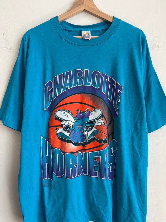 90s Charlotte Hornets Competitor Teal Tee (XXL)
